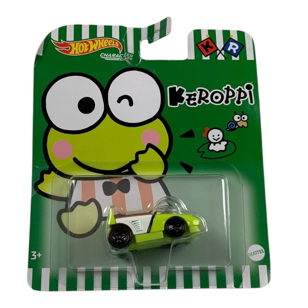 Hot Wheels Character Cars Keroppi Sanrio Frog Die Cast Car Mattel